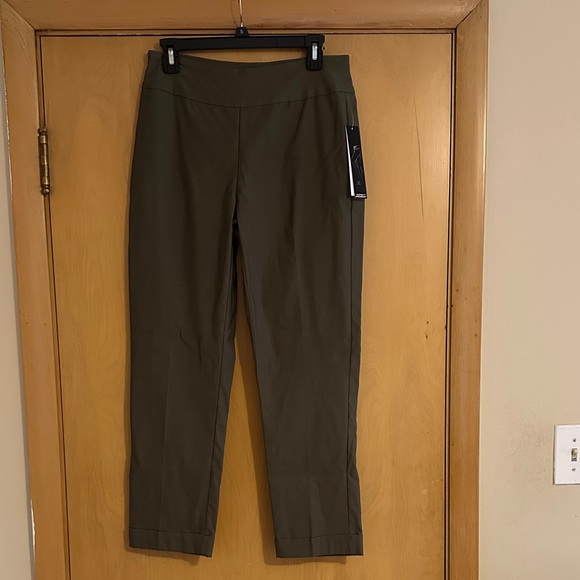 Tribal Olive Straight Leg Pants - Picture 1 of 7